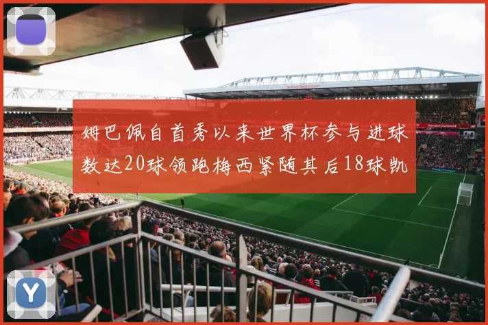 姆巴佩自首秀以来世界杯参与进球数达20球领跑梅西紧随其后18球凯恩则有13球